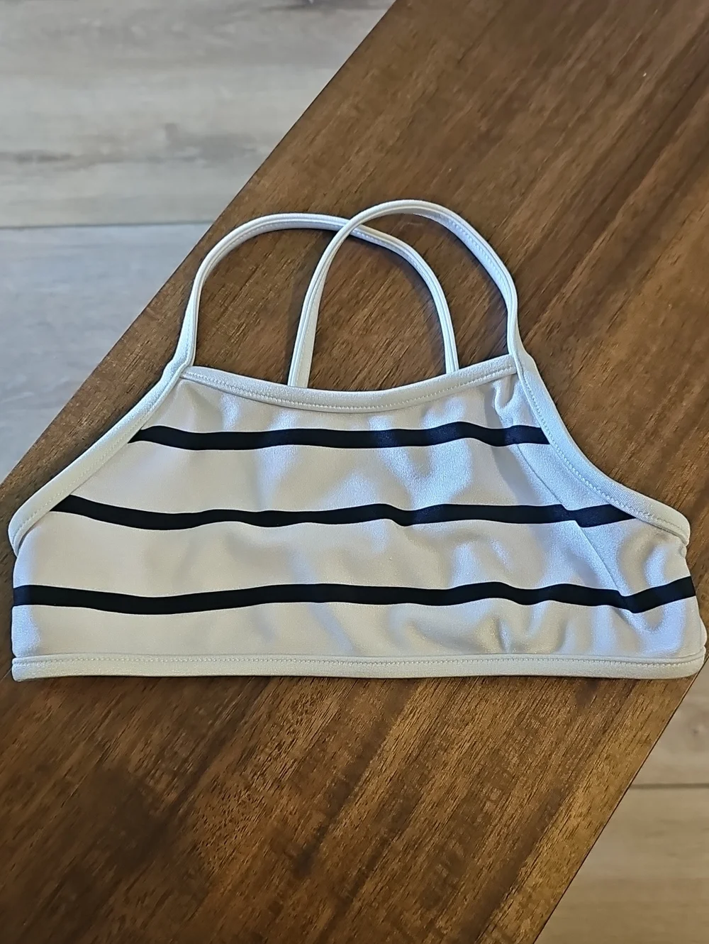 Ralph Lauren Polo White and Black Striped Girls' Bikini Set